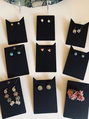 Mixed Women’s Earrings Set — Pink, Turquoise, Gold, Silver, Red
